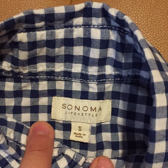 checkered button down - Picture 3 of 3